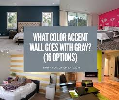 what color accent wall goes with gray