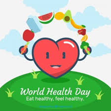 World Health Day Background With Healthy Food Vector Free