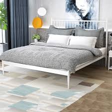 Rated 5.00 out of 5. King Modern Metal Bed Frame Iron Bed Base Bedroom Furniture White Crazy Sales