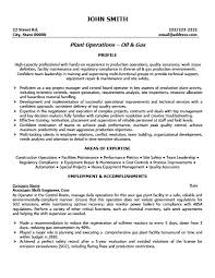 Oil And Gas Resume Templates Samples Examples Resume