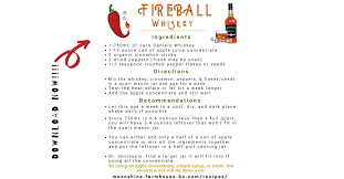 printable fireball whiskey recipe