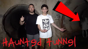 taking faze rug to the haunted tunnel