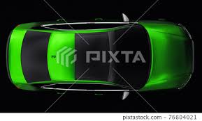 Super Fast Sports Car Color Green