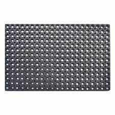 black rubber drainage mat rectangular
