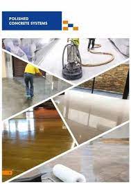 polished concrete flooring system at