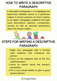 descriptive paragraph how to write