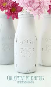 How To Chalk Paint Glass Milk Bottles