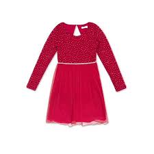 Speechless Holiday Christmas Sequin Lace Jeweled Waist Red Dress Big Girls