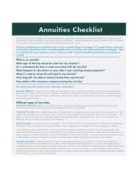 annuity checklist templates in ms word