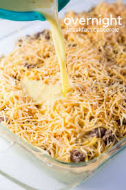 Place the hash brown potatoes in the bottom of the baking dish. Overnight Cheesy Sausage And Hashbrown Breakfast Casserole Recipe Mom Spark Mom Blogger