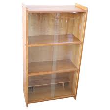 Small Bookcase In Wood With Sliding