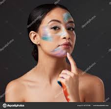 skin art portrait woman face paint