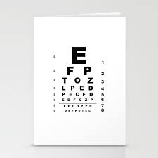 Eye Test Chart Stationery Cards By Homestead