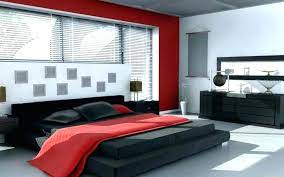 red bedroom decor black white