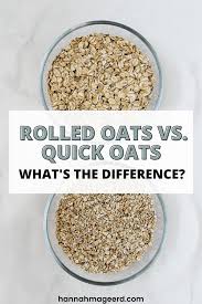 rolled oats vs quick oats a ian