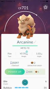 Arcanine Evolved From Growlithe Pokemon Go Pokemon My