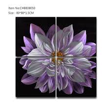 China Flower 3d Metal Purple Oil