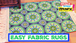 the easiest fabric rugs diy you