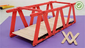 build a bridge with popsicle sticks