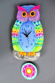 Blue Rainbow Owl With Rainbow Feathers