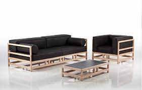 wooden contemporary sofa set
