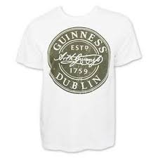 Details About Guinness Bottle Cap Label Tee Shirt White