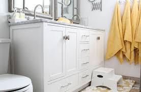 updated bathroom single sink vanity