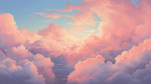 aesthetic sky with clouds wallpaper by