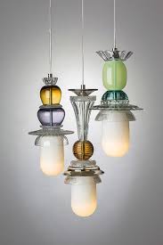 Glass Droplets Wood Lamp Design Lamp