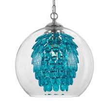 Af Lighting Elements Turquoise Modern Contemporary Double Shade Orb Pendant Light In The Pendant Lighting Department At Lowes Com