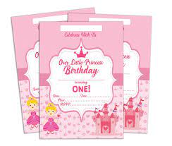 pink birthday invitation card