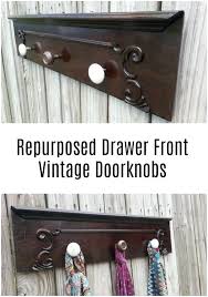 Repurposed Drawer Front Hook Rack My