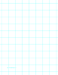 This Letter Sized Graph Paper Has One Aqua Blue Line Every