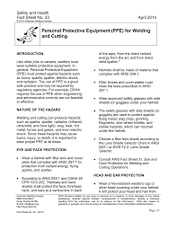 Personal Protective Equipment Ppe For Welding And Cutting