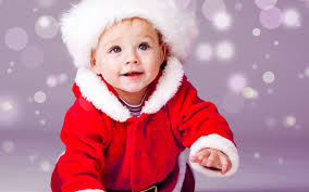 cute baby christmas background for