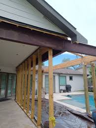 structural steel beams to extend a