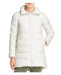 Herno Polar Tech Fox Fur Trim Hooded Down Coat White Ivory Size S 900 44 117