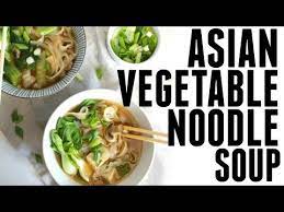 asian vegetable noodle soup vegan