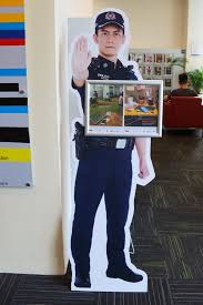 friends printed police standee of