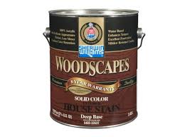 Stain penetrates cedar, soaking into the wood, whereas paint mostly forms a layer on top. Sherwin Williams Woodscapes Solid Consumer Reports