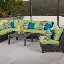 Rst Brands Deco 6 Piece Corner Sectional Set With Gingko Green