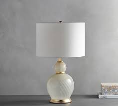 Piper Swirl Glass Bedside Table Lamp