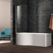 curved bathtub shower screen with