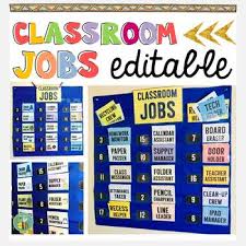 Classroom Jobs Editable Classroom Decor