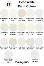 white paint colors for interior walls
