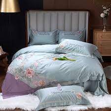 Palace Flowers Embroidery Bedding Set