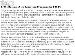 Themes The Decline Of The American Dream In The 1920s Ppt