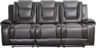 dark gray double reclining sofa