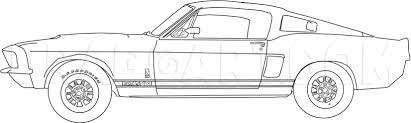 how to draw a ford mustang step by