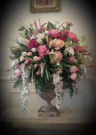 Large silk flowerarrangements can impress many people as much as real flowers can. Floral Arrangement Tall Pastel Luxury Floral Centerpiece Shipping Included Elegant Designer Foyer Dining Arrangement Wedding Party In 2020 Flower Arrangements Diy Large Flower Arrangements Church Flower Arrangements